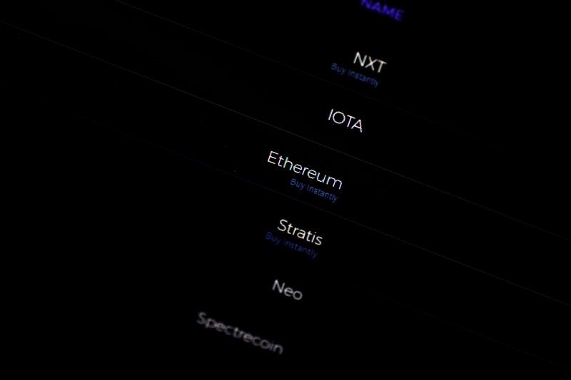 © Reuters. Illustration photo of Cryptocurrencies on a website