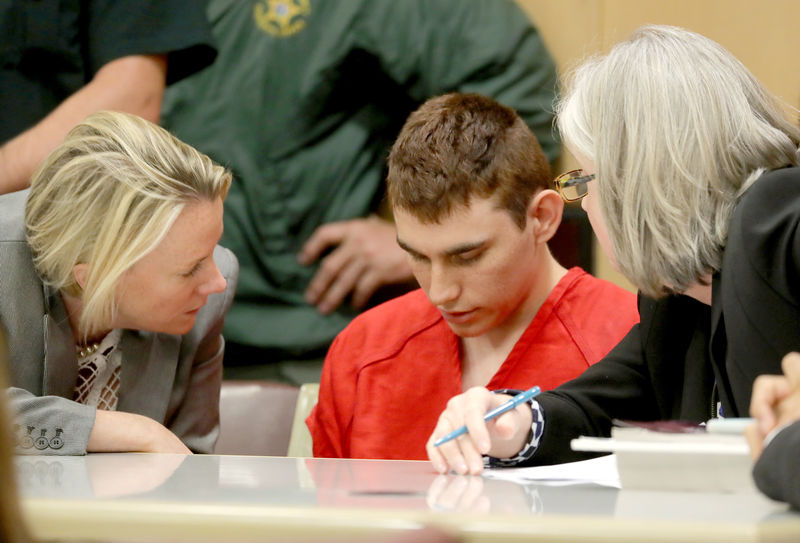 © Reuters. Nikolas Cruz durante audiência em Fort Lauderdale