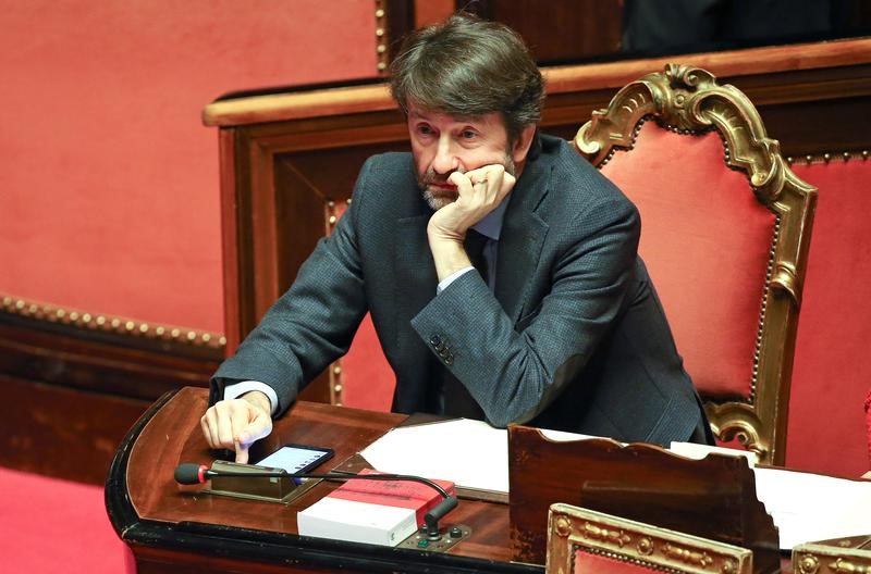 © Reuters. Il ministro della Cultura uscente ed esponente di rilievo del Pd Dario Franceschini