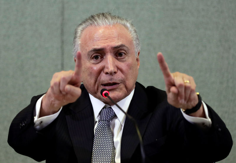 © Reuters. Presidente Michel Temer durante evento em São Paulo