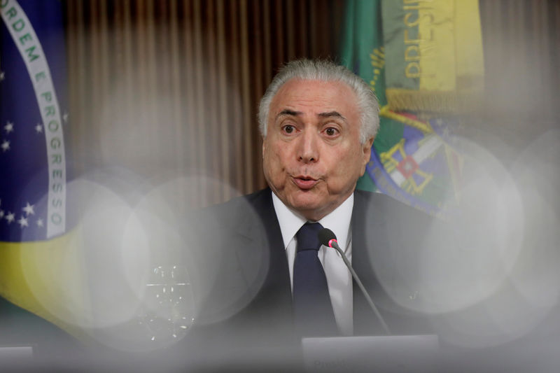 © Reuters. Presidente Michel Temer durante reunião no Palácio do Planalto, em Brasília