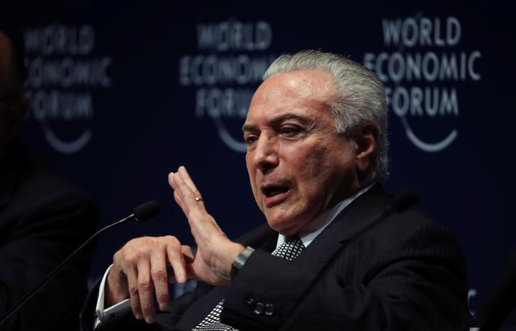 © Reuters. Brazil's President Michel Temer attends the World Economic Forum on Latin America in Sao Paulo