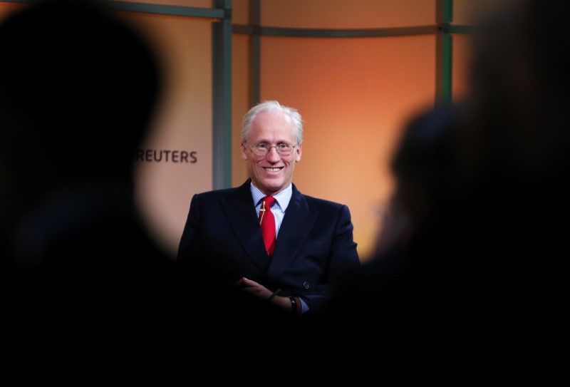 © Reuters. FILE PHOTO - John Griffith-Jones attends a Thomson Reuters Newsmaker event in the Canary Wharf business district of east London
