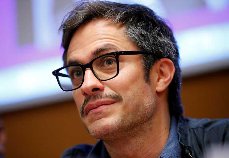 © Reuters. Mexican actor Bernal attends a side event during the Human Rights Council at the United Nations in Geneva