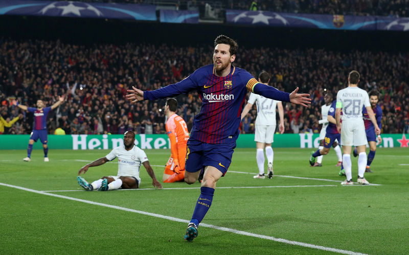 © Reuters. Champions League Round of 16 Second Leg - FC Barcelona vs Chelsea