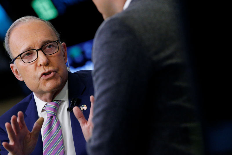 © Reuters. Economic analyst Lawrence "Larry" Kudlow appears on CNBC at the NYSE in New York