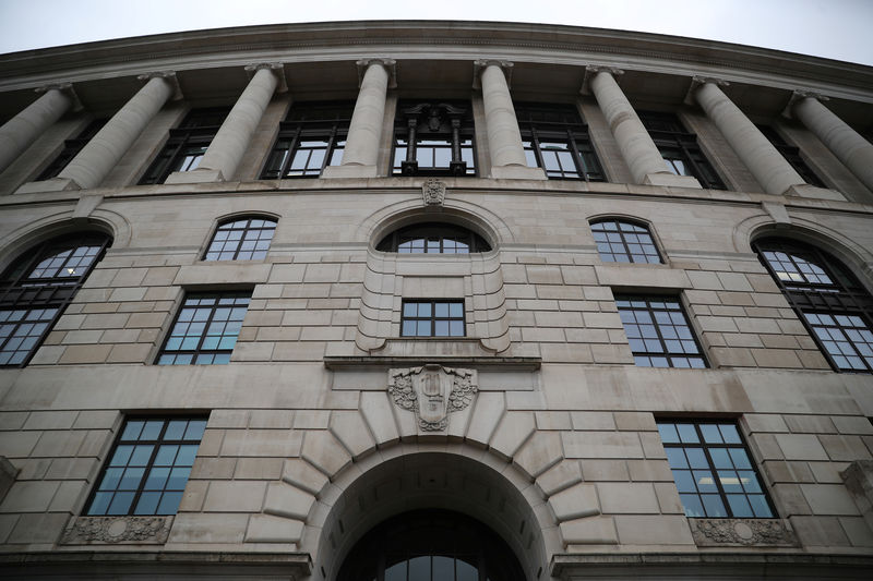 © Reuters. A stone motif can be seen on the front of the Unilever building in central London