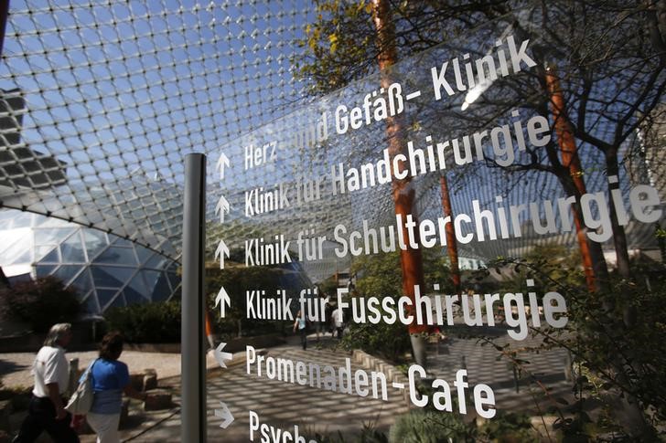 © Reuters. An access to hospital of German healthcare company Rhon-Klinikum AG is pictured in Bad Neustadt