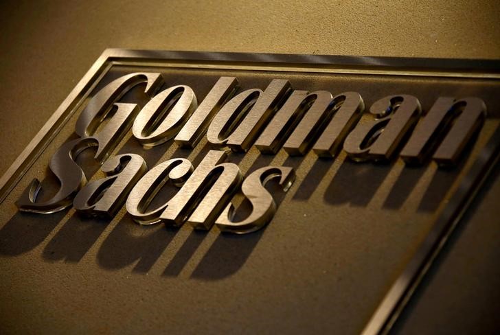 © Reuters. A sign is displayed in the reception of Goldman Sachs in Sydney