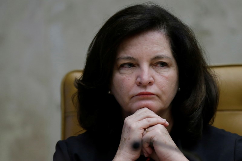 © Reuters. Brazil's Prosecutor General Raquel Dodge reacts during an opening session of the Year of the Judiciary, at the Supreme Court in Brasilia