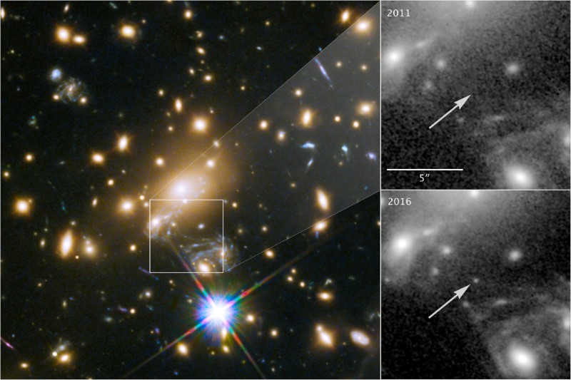 © Reuters. اكتشاف أبعد نجم تم رصده حتى الآن ويقع في منتصف الكون