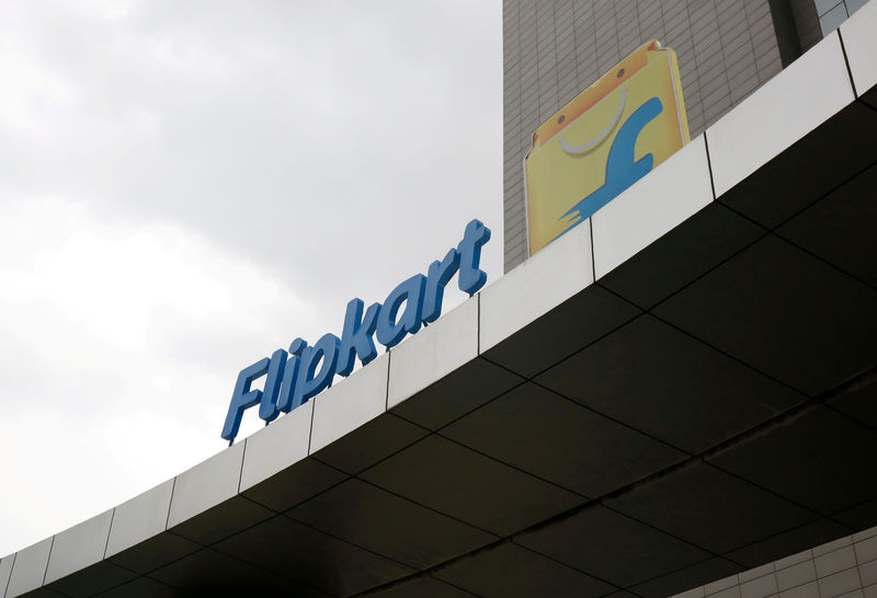 © Reuters. FILE PHOTO: India's e-commerce firm Flipkart logo is seen at HQ in Bengaluru