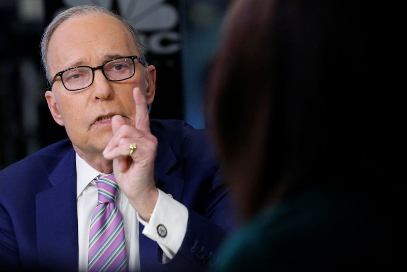 © Reuters. Economic analyst Lawrence "Larry" Kudlow appears on CNBC at the NYSE in New York