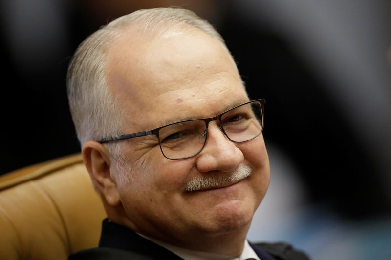 © Reuters. O ministro do Supremo Tribunal Federal, Edson Fachin, durante sessão em Brasília, no Brasil