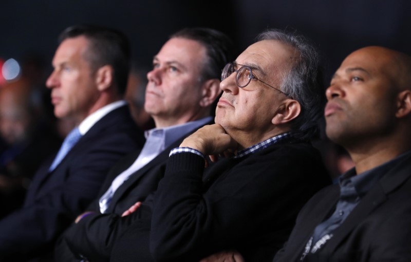 © Reuters. L'amministratore delegato di FCA Sergio Marchionne a gennaio al North American International Auto Show di Detroit