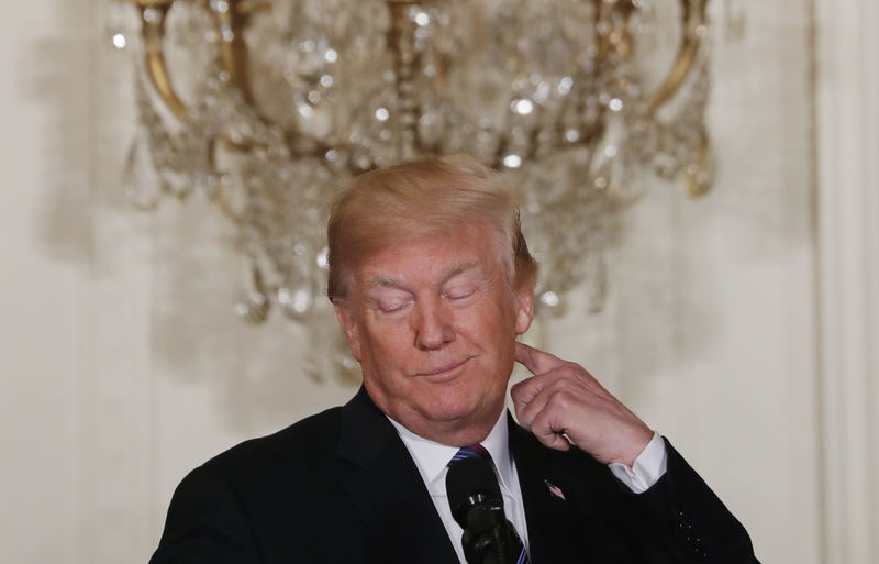 © Reuters. Presidente dos Estados Unidos, Donald Trump, durante coletiva de imprensa na Casa Branca, em Washington