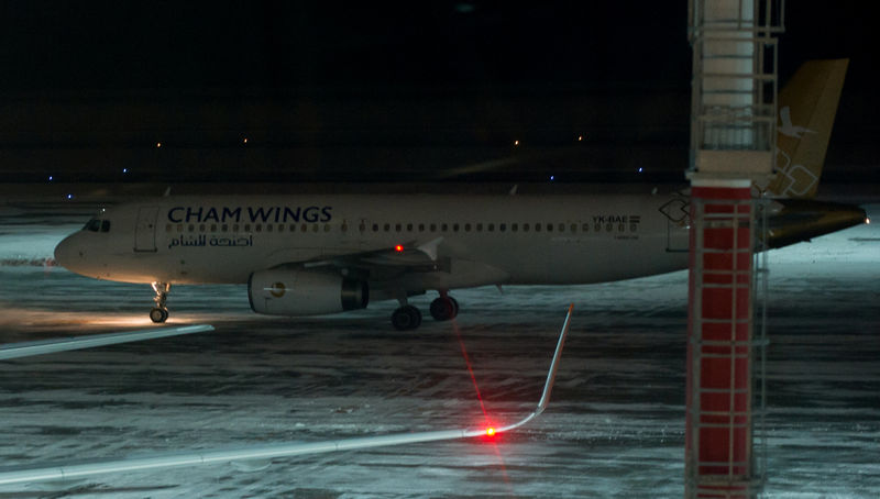 © Reuters. A Cham Wings aircraft is seen at Rostov Airport in Russia