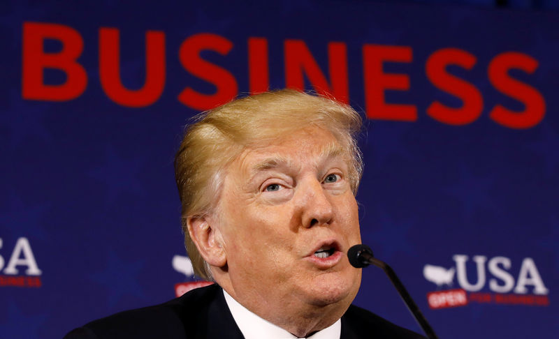 © Reuters. Presidente dos Estados Unidos, Donald Trump, durante pronunciamento em West Virginia