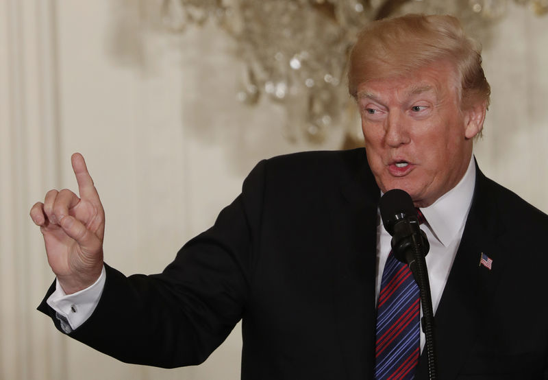 © Reuters. Presidente dos Estados Unidos, Donald Trump, durante coletiva de imprensa na Casa Branca, em Washington