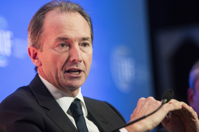 © Reuters. Morgan Stanley Chairman and CEO Gorman speaks during the Institute of International Finance Annual Meeting in Washington