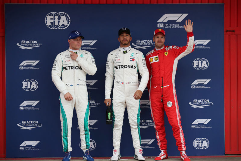 © Reuters. Hamilton saldrá desde la pole en el Gran Premio de España