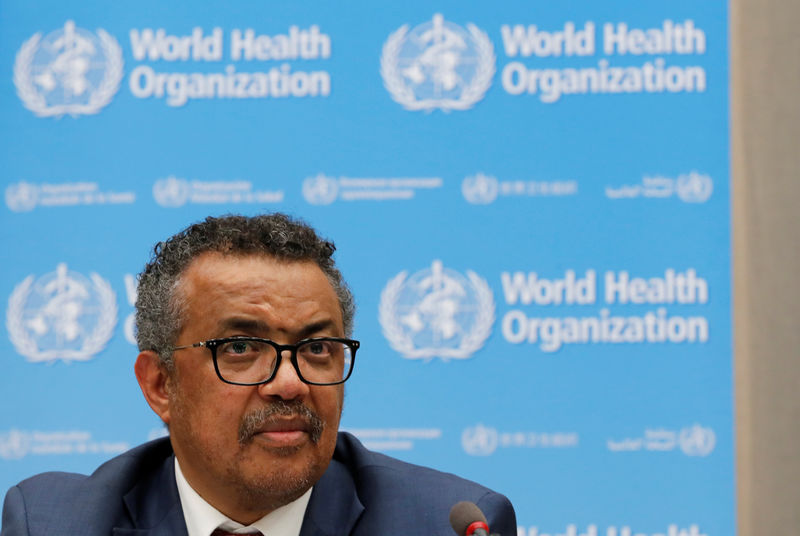 © Reuters. Diretor-geral da OMS, Tedros Adhanom Ghebreyesus, dá entrevista coletiva em Genebra