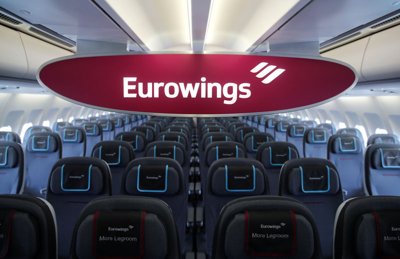 © Reuters. German low-cost airline Eurowings opens new route from Duesseldorf to New York