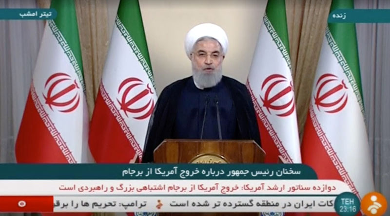 © Reuters. Il presidente iraniano Hassan Rouhani