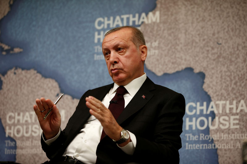 © Reuters. Il presidente turco Tayyip Erdogan