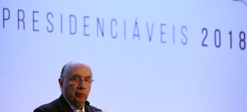 © Reuters. Pré-candidato à Presidência Henrique Meirelles durante evento em São Paulo
