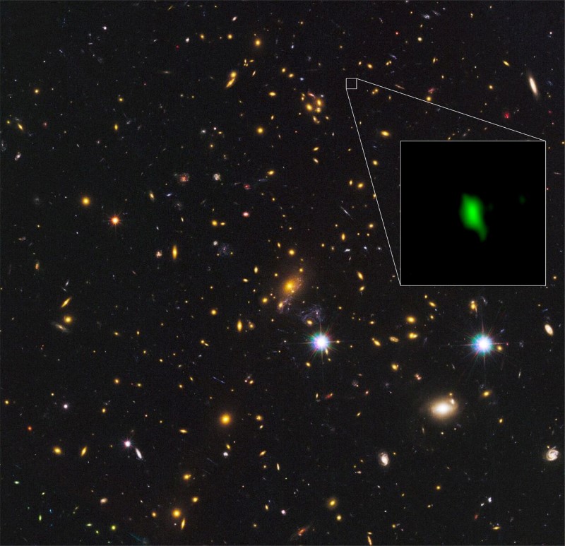 © Reuters. وجود الأوكسجين بمجرة بعيدة يسلط الضوء على  المرحلة الأولى من عمر الكون