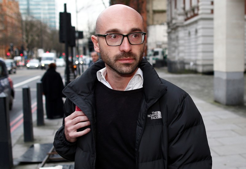 © Reuters. FILE PHOTO: Banker, Carlo Palombo at Westminster Magistrates court in London