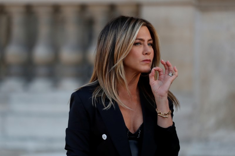 © Reuters. Jennifer Aniston chega para evento em Paris