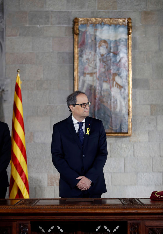 © Reuters. Torra elige gobierno catalán con dos consejeros en prisión y dos fugados en Bruselas