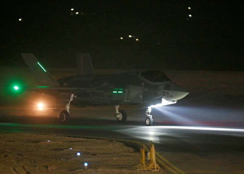 © Reuters. إسرائيل تقول إنها أول بلد ينفذ هجمات بالمقاتلة الشبح الأمريكية الصنع إف-35
