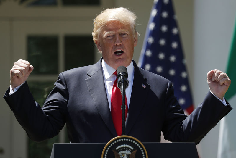 © Reuters. Presidente dos EUA, Donald Trump, durante coletiva de imprensa em Washington, EUA