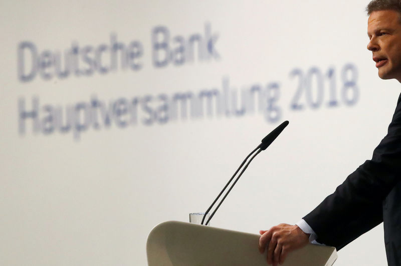 © Reuters. Deutsche Bank's annual meeting in Frankfurt