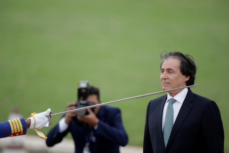 © Reuters. Presidente do Senado, Eunício Oliveira, durante cerimônia em Brasília