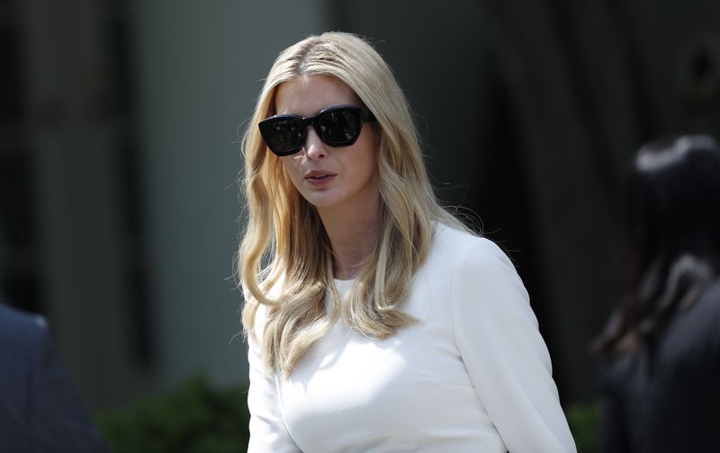 © Reuters. FILE PHOTO:  White House Senior Advisor Ivanka Trump arrives for the first lady's "launch of her initiatives" at the White House in Washington