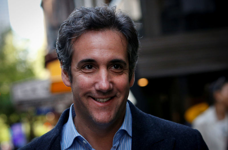 © Reuters. U.S. President Donald Trump's personal lawyer Michael Cohen arrives at his hotel in New York