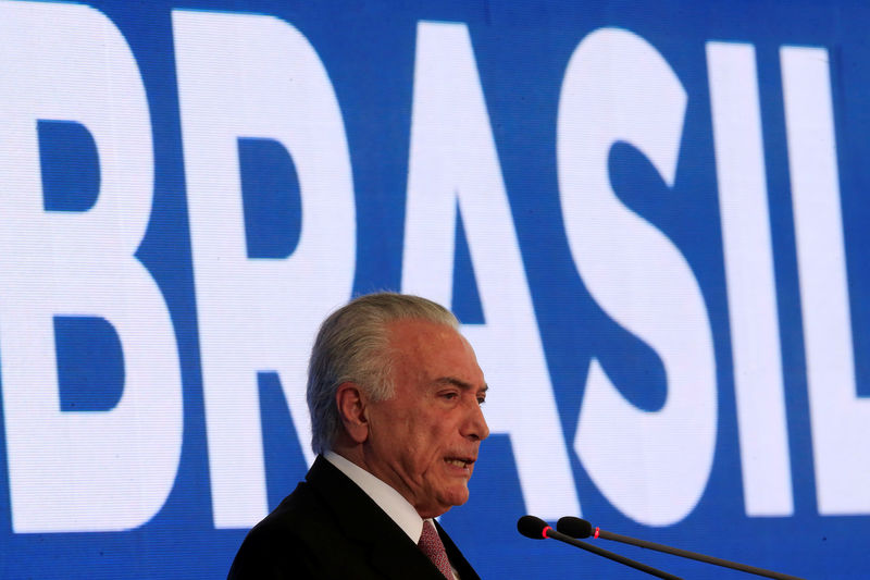 © Reuters. O presidente brasileiro Michel Temer durante cerimônia em Brasília