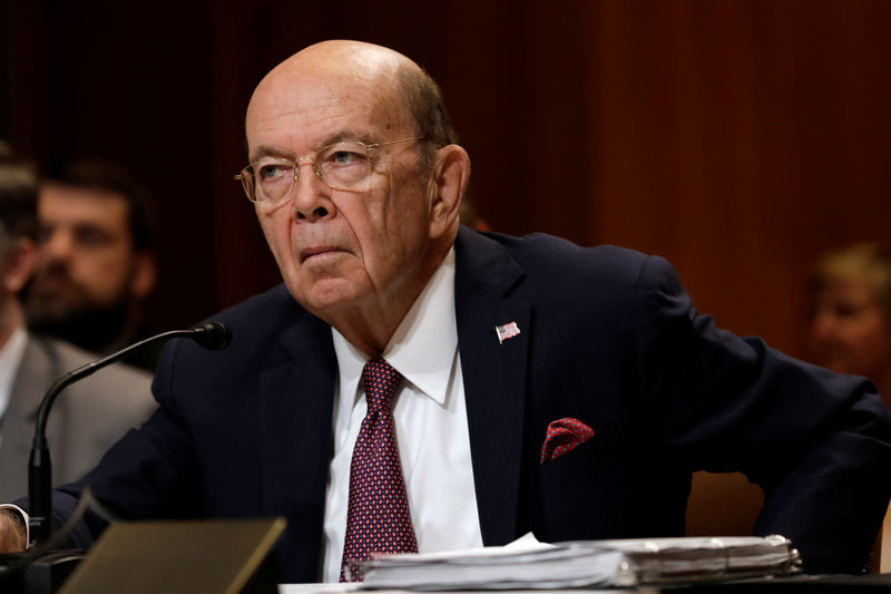 © Reuters. FILE PHOTO: U.S. Commerce Secretary Wilbur Ross testifies before a Senate Commerce, Justice, Science, and Related Agencies Subcommittee in Washington