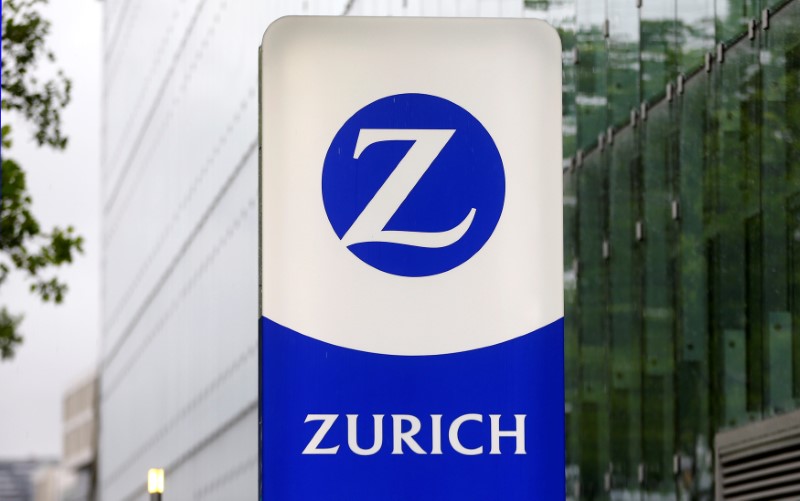 © Reuters. FILE PHOTO: Logo of Swiss company Zurich insurance is seen in Zurich's Oerlikon suburb