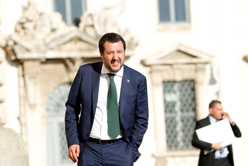 © Reuters. Ministro do Interior italiano, Matteo Salvini, em Roma