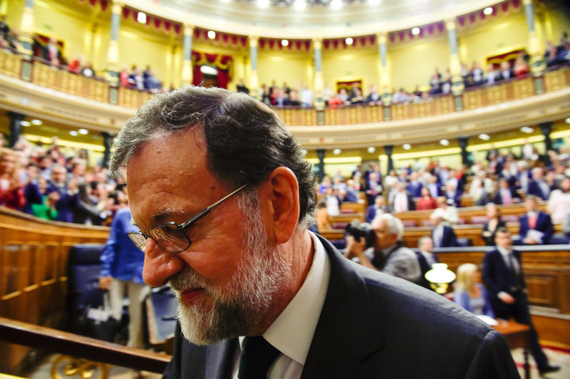 © Reuters. L'ex premier spagnolo Mariano Rajoy