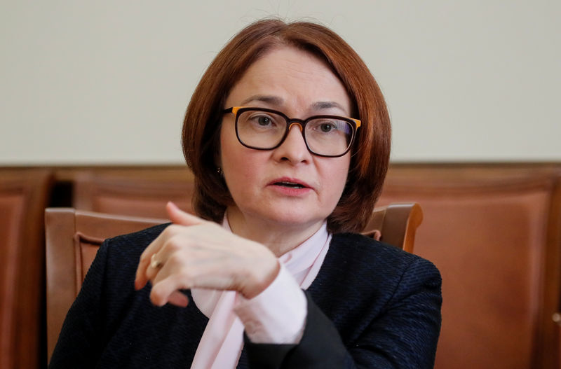 © Reuters. Russian Central Bank Governor Nabiullina gives an interview in Moscow