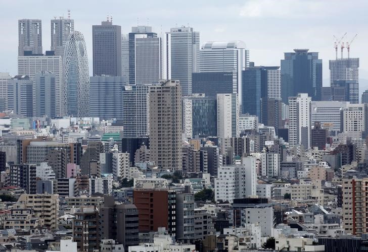 © Reuters. FILE PHOTO: Residential and commercial buildings are pictured in Tokyo