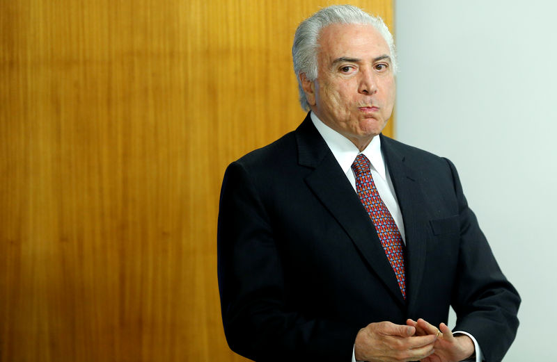 © Reuters. Presidente Michel Temer durante cerimônia em Brasília