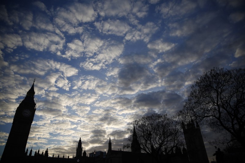 © Reuters. The Houses of Parliament are silhouetted against the morning sky in London