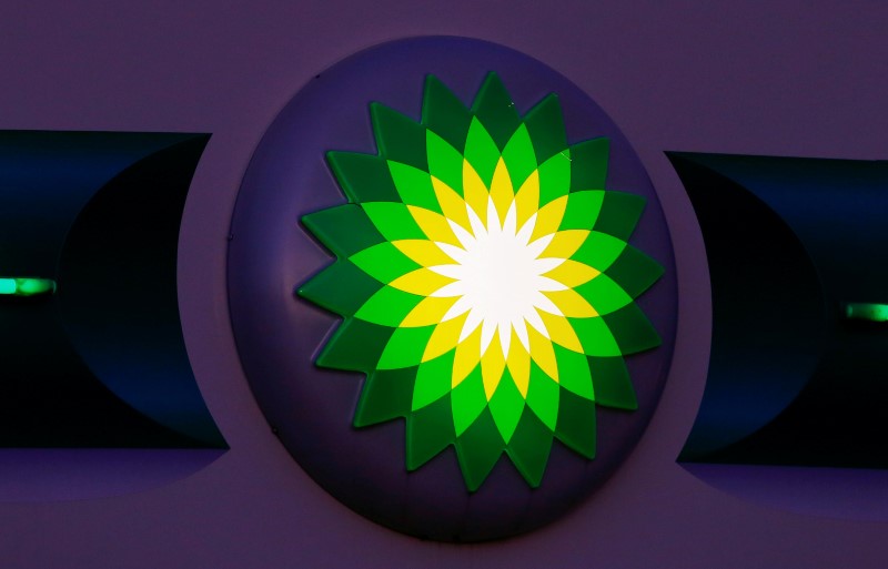 © Reuters. FILE PHOTO: Logo of BP is seen at a petrol station in Kloten